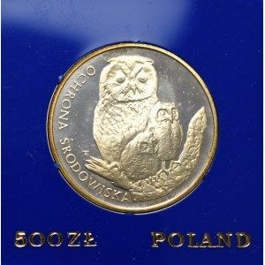 PRL, 1.000 złotych 1986 Ochrona środowiska - Sowa