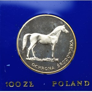 PRL, 100 złotych 1981 Ochrona środowiska - Koń