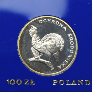 PRL, 100 złotych 1980 Ochrona środowiska - Głuszec