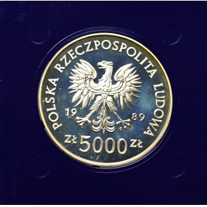PRL, 5.000 złotych 1989 - Zabytki Torunia
