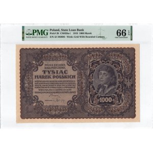 II RP, 1000 marek polskich 1919 III SERJA J - PMG 66EPQ