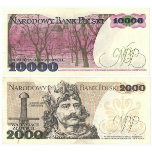 PRL, 2000 złotych 1979 i 10.000 złotych 1988 (2 egzemplarze)