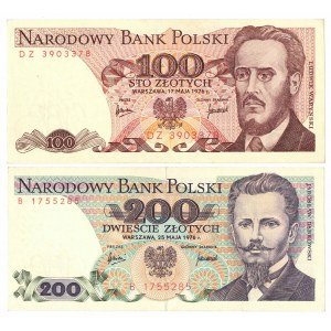 PRL, 100 i 200 złotych 1976 (2 egzemplarze)