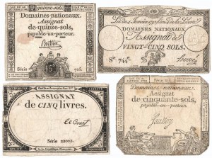 Francja, Zestaw 4 banknotów
