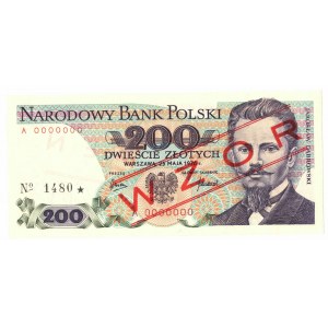 PRL, 200 złotych 1976 - WZÓR A 0000000 - No 1480