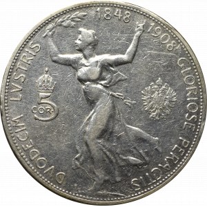 Austria, Franciszek Józef, 5 koron 1908 - 60-lecie panowania