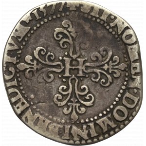 Francja/Polska, Henryk III Walezy, 1/2 franc 1577