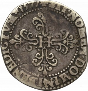 Francja/Polska, Henryk III Walezy, 1/2 franc 1577