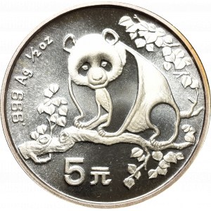 Chiny, 5 Yuanów Panda 1993