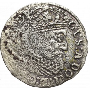 Szwedzka okupacja Elbląga, Gustaw Adolf, Trojak 1631 - kapelusz ELBINGEN