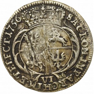 Germany, Saxony, Friedrich August II, 6 groschen 1756, Leipzig