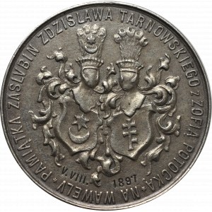 Galicja, Medal Pamiątka ślubu Zofii Potockiej i Zdzisława Tarnowskiego 1897
