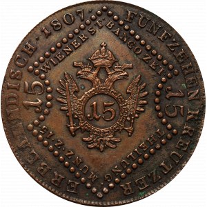 Austria, Franz Joseph, 15 kreuzer 1807