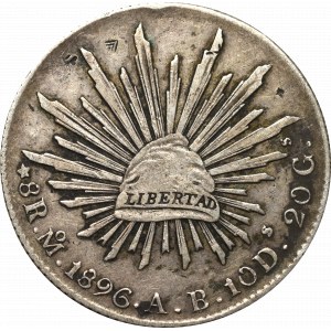 Mexico/China, 8 Reales 1896, Mexico City - chop marks
