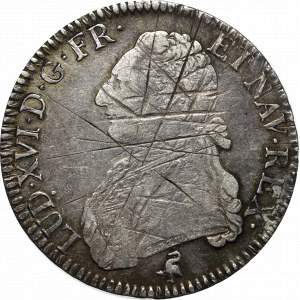 Francja, Ludwik XVI, Ecu 1790, Paryż