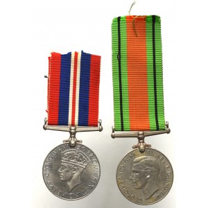 Wielka Brytania, Zestaw The Defence Medal i War Medal