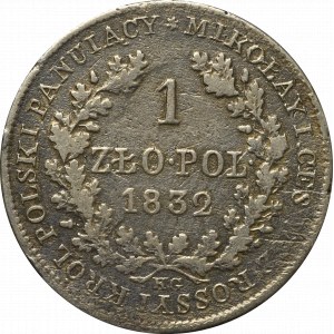Królestwo Polskie, Mikołaj I, 1 złoty 1832 FH
