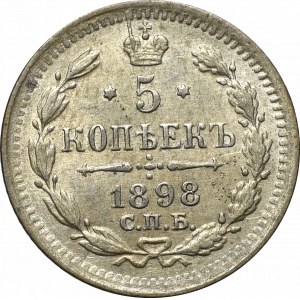 Rosja, Mikołaj II, 5 kopiejek 1898