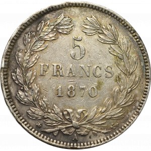 France, 5 francs 1870 A