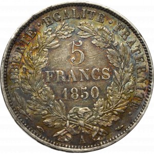 Francja, 5 franków 1850 A