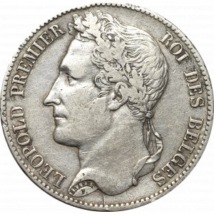 Belgia, 5 franków 1849, Bruksela