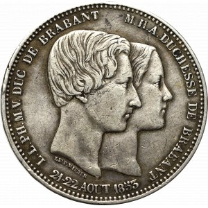 Belgia, 5 franków 1853