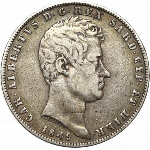 Italy, 5 lire (scudo) 1849 Genua