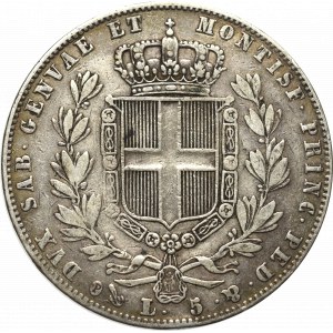 Italy, 5 lire (scudo) 1849 Genua