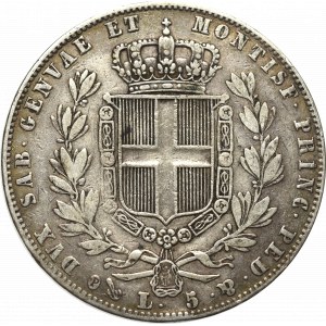 Italy, 5 lire (scudo) 1849 Genua