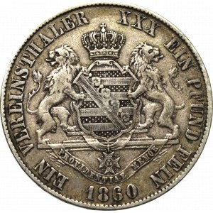Germany, Saxony, 1 thaler 1860