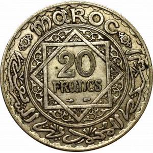 Maroko, Mohammed V, 20 franków AH1352 (1934)