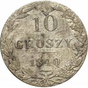 Poland under Russia, 10 groschen 1840