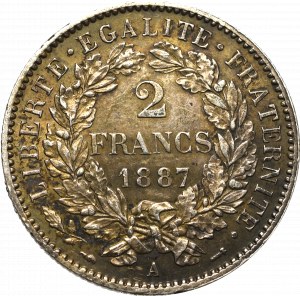 Francja, 2 franki 1887