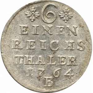 Germany, Preussen, 1/6 thaler 1764 B