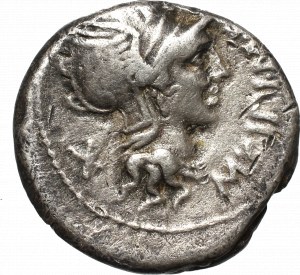 Republika Rzymska, Manius Cipius, Denar (115-114 r p.n.e)