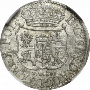Frederick II August, 1/24 thaler 1752, NGC MS62