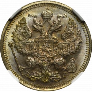 Russia, 20 kopecks 1915 BC - NGC MS66