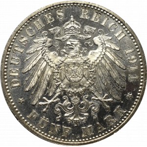 Germany, Bayern, 5 mark 1911