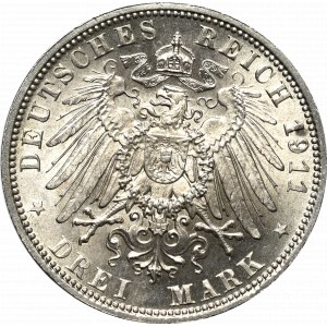 Germany, Bayern, 3 mark 1911