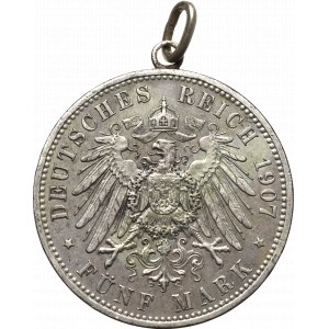 Germany, Preussen, 5 mark 1907