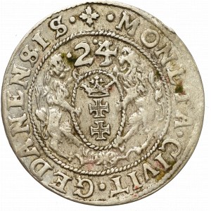 Sigismund III, 18 groschen 1624, Danzig - date overstriked