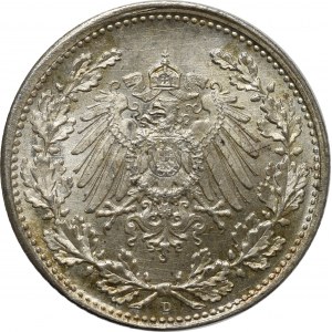 Germany, 1/2 mark 1918 D