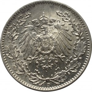 Germany, 1/2 mark 1918 D