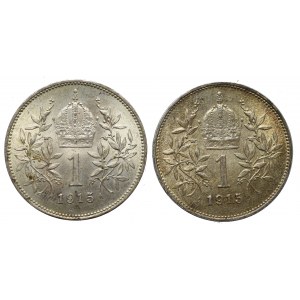 Austria, 1 corona 1915 (2 pcs)