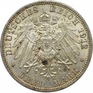 Germany, Preussen, 3 mark 1912