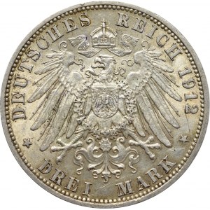 Niemcy, Prusy, 3 marki 1912