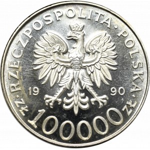 III RP, 100.000 złotych 1990 Solidarność PL