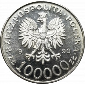 III RP, 100.000 złotych 1990 Solidarność PL