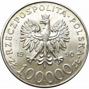 III RP, 100.000 złotych 1990 Solidarność typ A