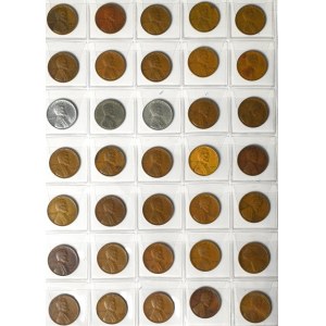 USA, Duży zestaw centów (197 egzemplarzy)